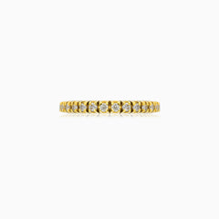 Golden brilliance diamond eternity ring