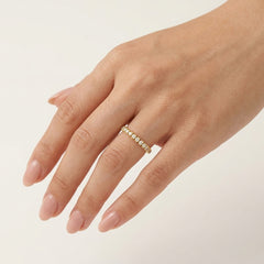 Golden brilliance diamond eternity ring