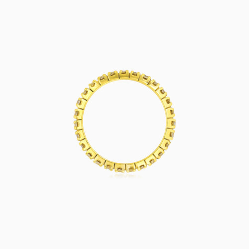 Golden brilliance diamond eternity ring