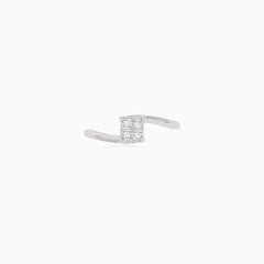 Diamantový prsten solitaire luster s princess brusem