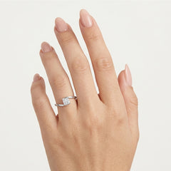 Diamantový prsten solitaire luster s princess brusem