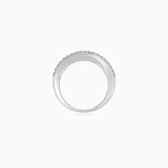 White gold diamond pavé ring
