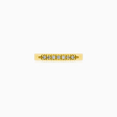 Diamond Row Ring in Yellow Gold