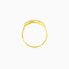 Diamond Row Ring in Yellow Gold