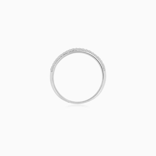 White Gold Shared Prong Diamond Ring