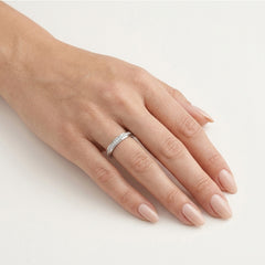 Fine Pavé Diamond Band In White Gold