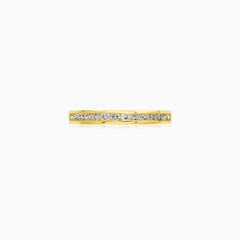 Yellow Gold Diamond Channel Band Ring