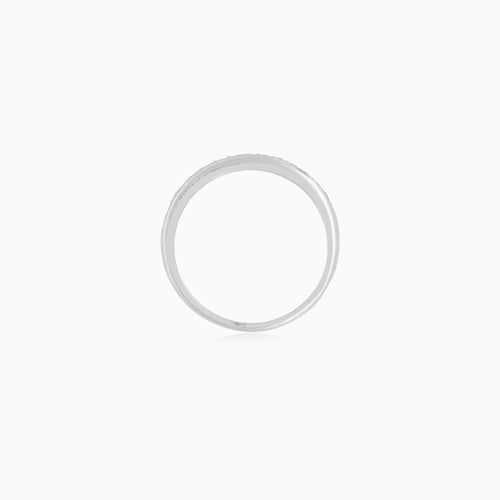 White Gold Diamond Stackable Ring