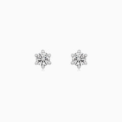 Classic White Gold Diamond Stud Earrings