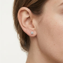 Classic Diamond Stud Earrings in White Gold
