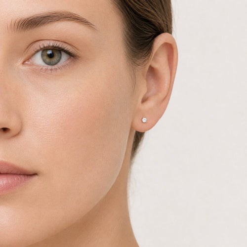 Classic White Gold Diamond Stud Earrings