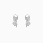 Lustrous White Gold Diamond Drop Earrings