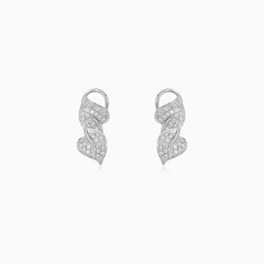 Lustrous White Gold Diamond Drop Earrings
