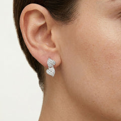Lustrous White Gold Diamond Drop Earrings