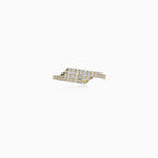 Delicate Gold Zirconia Statement Ring