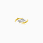 Vintage Two-Tone Gold Marquise Ring