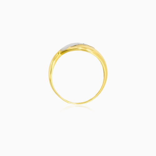Vintage Two-Tone Gold Marquise Ring