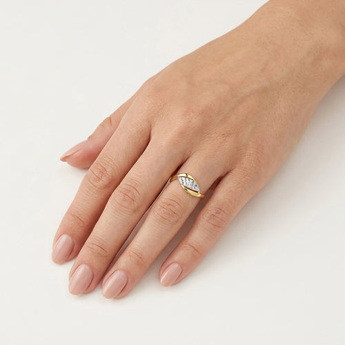 Vintage Two-Tone Gold Marquise Ring