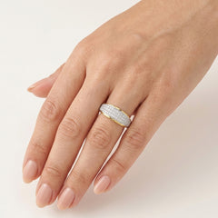 Two-Tone Pavé Diamond Ring