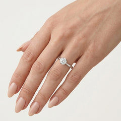 Elise bezel-set diamond engagement ring
