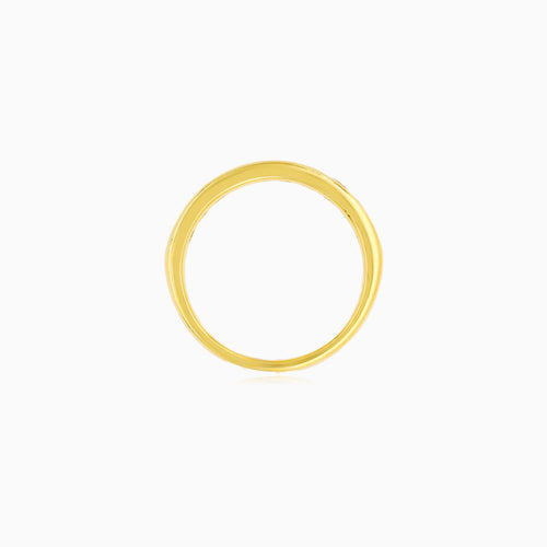 Yellow Gold Channel Set Diamond Ring
