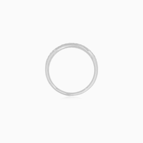 White Gold Multi-Row Diamond Ring