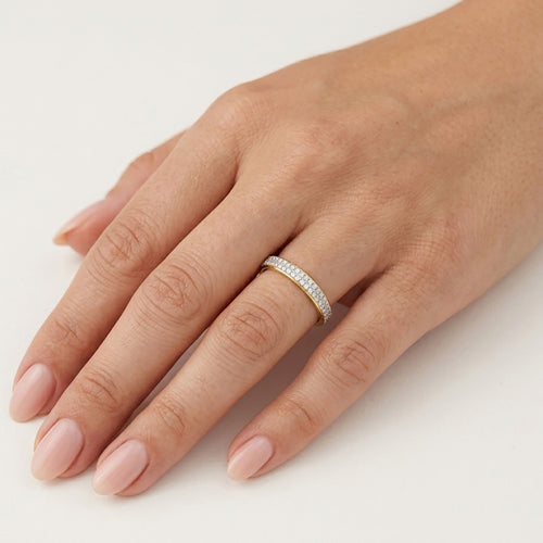 Luxury Yellow Gold Pavé Ring