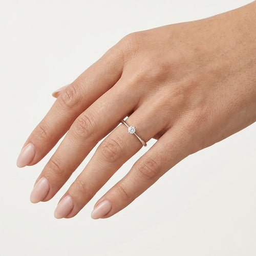 Ethereal White Gold Diamond Solitaire Ring