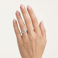 White Gold Diamond Row Ring