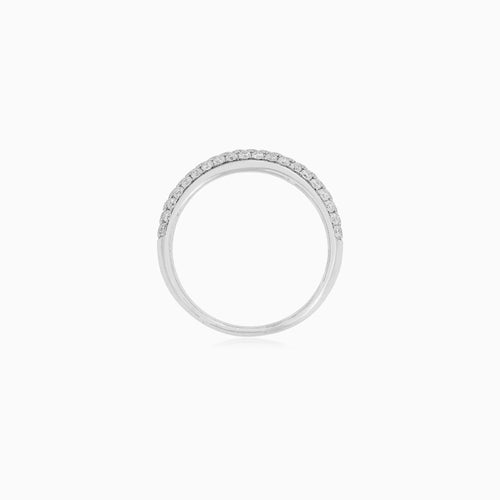 Triple Row Diamond Ring