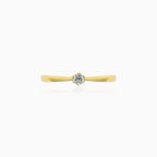 Round Solitaire Ring in Yellow Gold