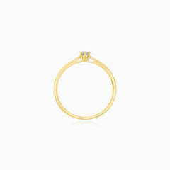 Round Solitaire Ring in Yellow Gold