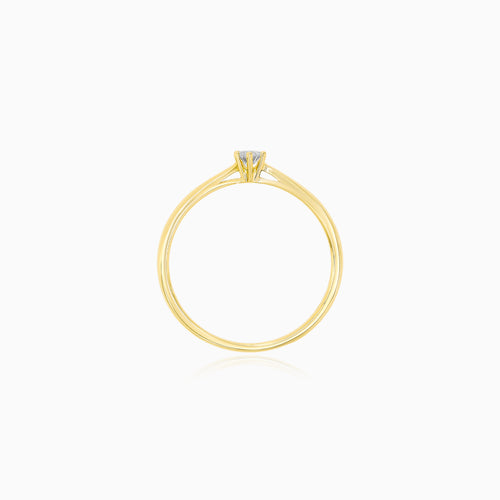 Round Solitaire Ring in Yellow Gold