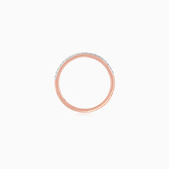 Rose Gold Diamond Half Eternity Ring