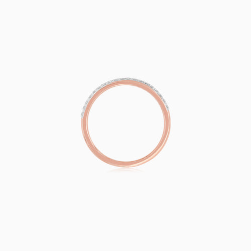 Rose Gold Diamond Half Eternity Ring