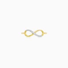 Infinity Diamond Ring in Yellow Gold
