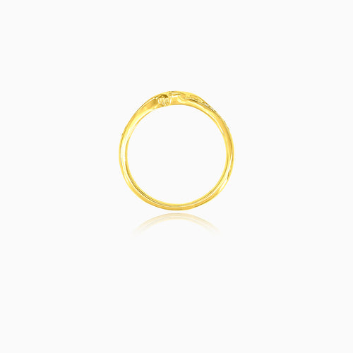 Yellow gold diamond engagement ring