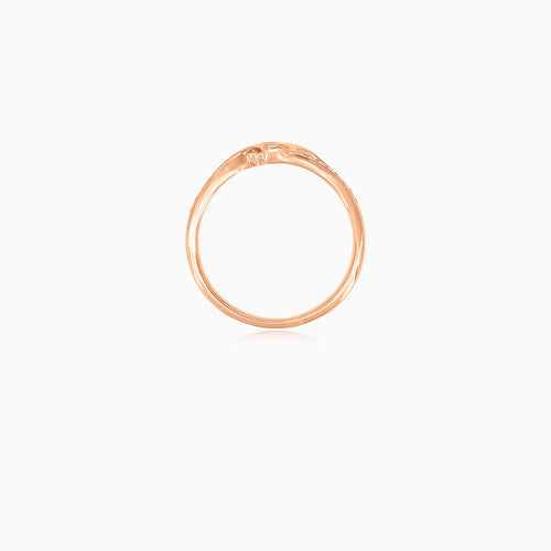 Rose gold diamond engagement ring