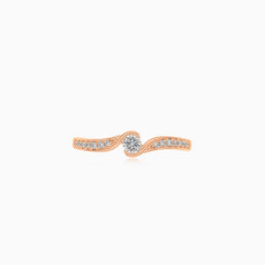 Rose gold diamond engagement ring