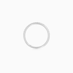 White Gold Pavé Diamond Half Eternity Ring