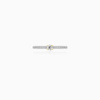 Yellow Gold Ring With Diamond-Set Shoulders