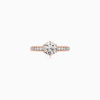 Round Diamond Engagement Ring In Rose Gold