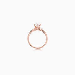 Round Diamond Engagement Ring In Rose Gold