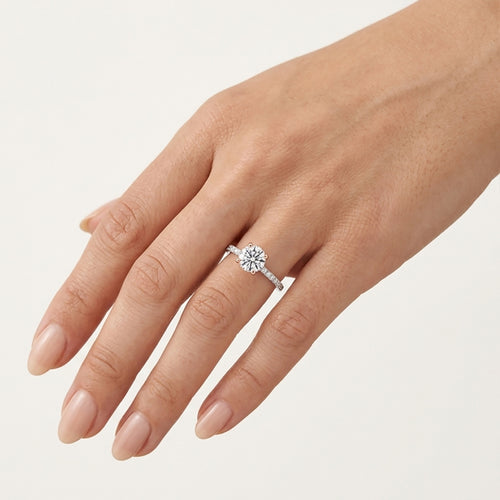 Zásnubní Prsten Z Růžového Zlata S Pavé Diamanty