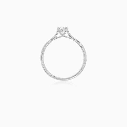 Twist Diamond Solitaire Ring