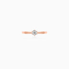 Rose Gold Diamond Solitaire Ring