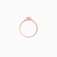 Rose Gold Diamond Solitaire Ring