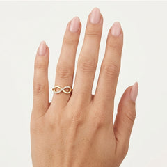 Yellow Gold Diamond Infinity Ring