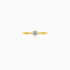 Yellow Gold Diamond Solitaire Ring