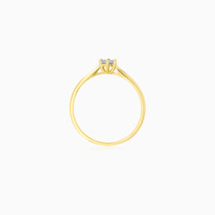 Yellow Gold Diamond Solitaire Ring